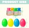 24 Pcs Prefilled Easter Eggs with Bubble Wands for Kids Basket Stuffers